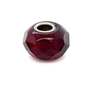 Trollbeads Dark Red Faceted Geometric Bead